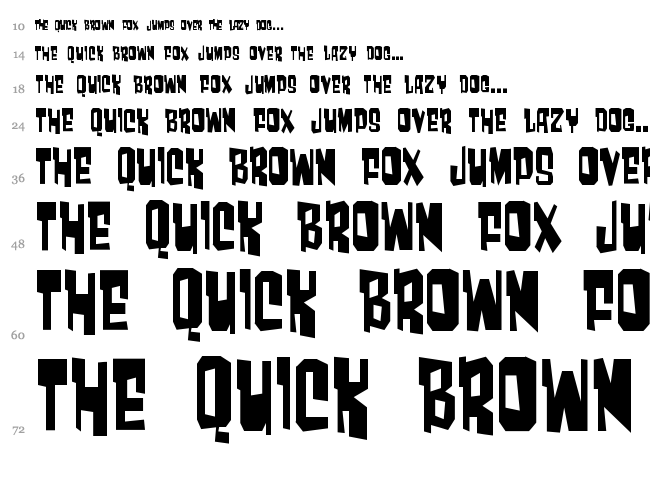 Much too loud font waterfall